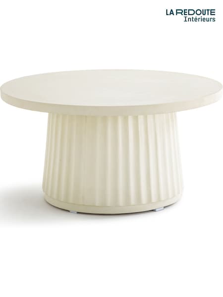 La Redoute Intérieurs Oatmeal Cannelli Cement Fibre Coffee Table (W57193) | £410