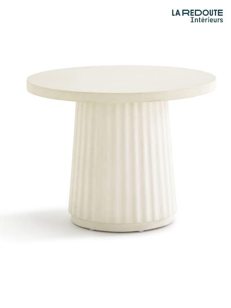 La Redoute Intérieurs Oatmeal Cannelli Cement Side Table (W57202) | £245