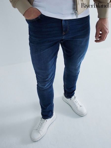 River Island Blue Skinny Fit Flex Jeans (W57290) | £35