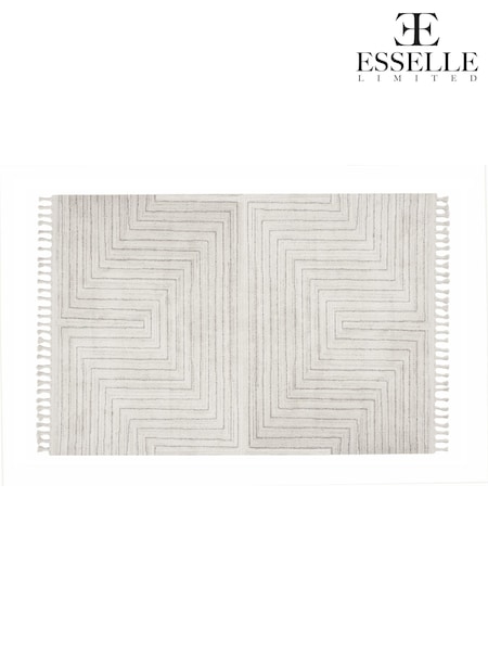 Esselle Cream Arctic Maze Rug 160 x 230cm (W57328) | £129.99