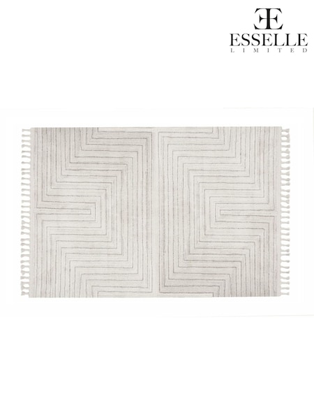 Esselle Cream Arctic Maze Rug 200 x 290cm (W57336) | £89.99