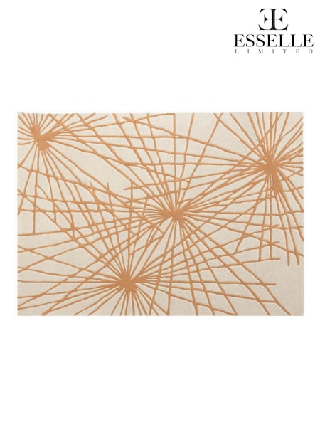 Esselle Orange Aura Starburst Rug 200 x 290cm (W57354) | £390