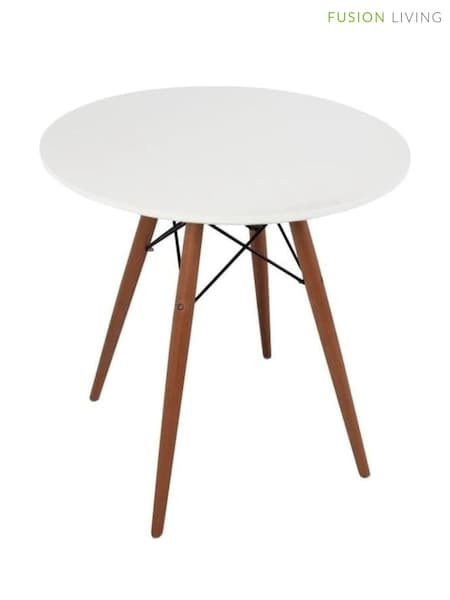 Fusion Living Walnut Soho Dining Table Small with Black Legs (W57458) | £239