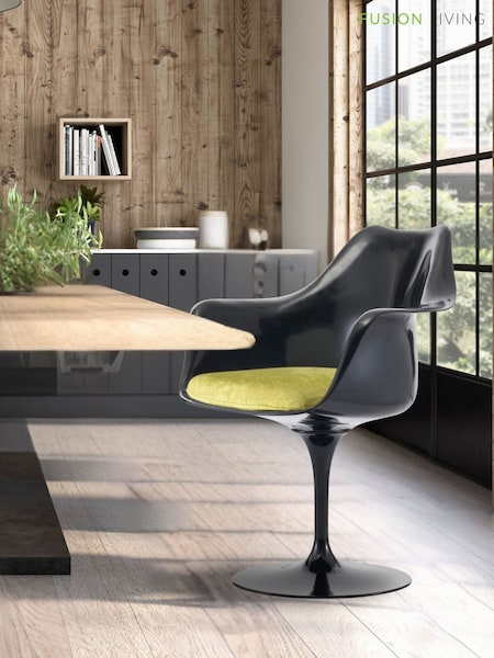 Fusion Living Green Tulip Single Chair with Cushion (W57486) | £135