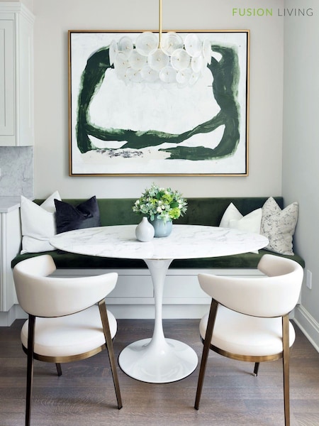Fusion Living Grey Tulip Large Circular Dining Table (W57553) | £749