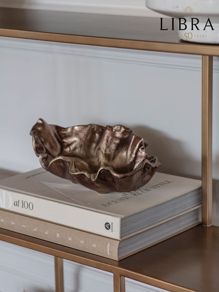 Libra Interiors Bronze Small Lowe Cast Aluminium Bowl 36cm (W57615) | £80