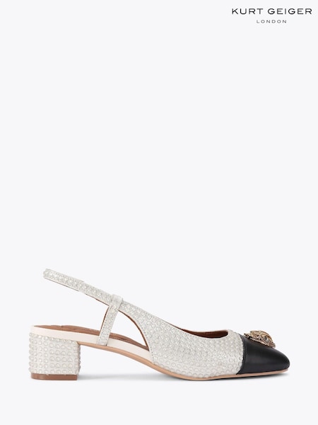 Kurt Geiger London Sloane Mid Slingback Black Shoes (W57625) | £169