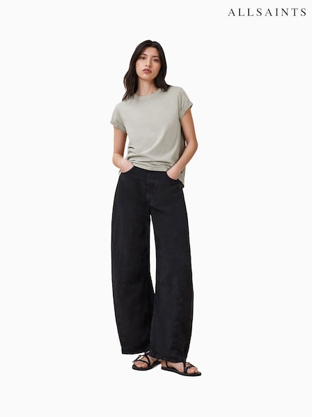 AllSaints Grey 100% Cotton Anna T-Shirt (W57654) | £45