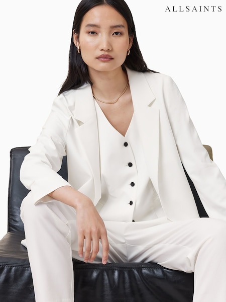 AllSaints White Aleida Tri Blazer (W57661) | £169