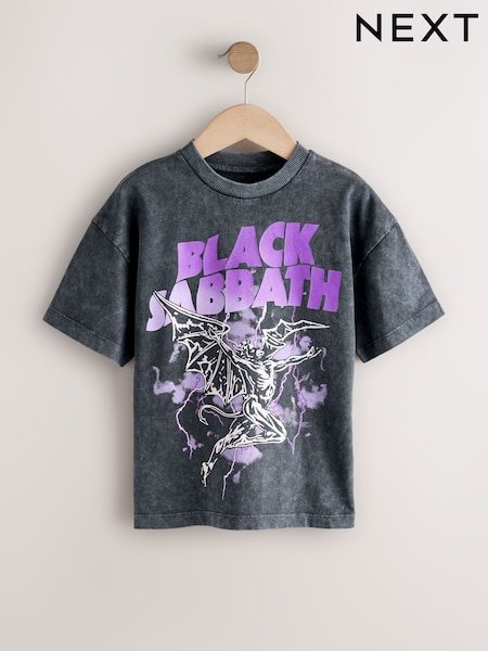 Black Washed Sabbath Band T-Shirt (3-16yrs) (W57788) | £15 - £18
