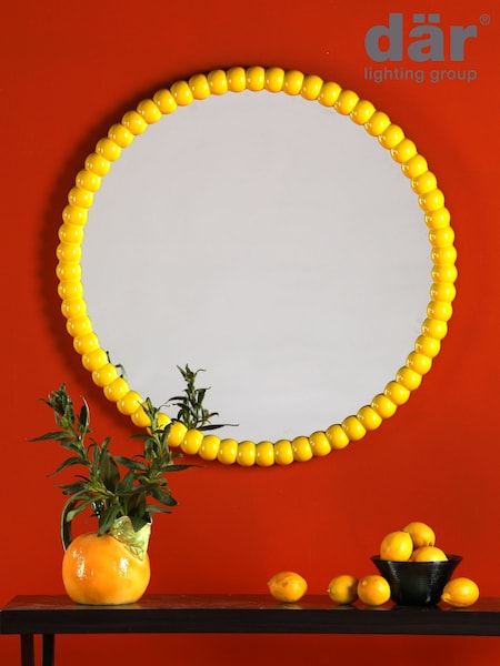 Dar Lighting Yellow Bobbin Mirror (W57802) | £115