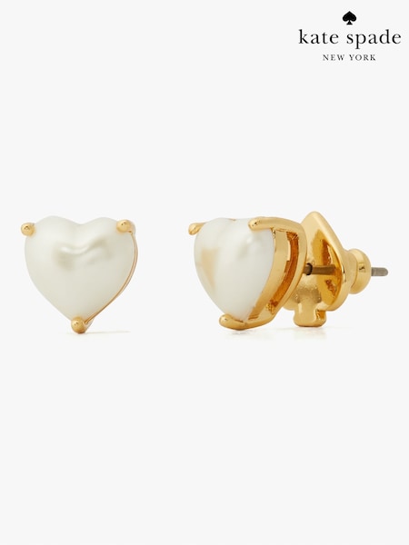 Kate Spade Heart Studs White Earrings (W57848) | £50