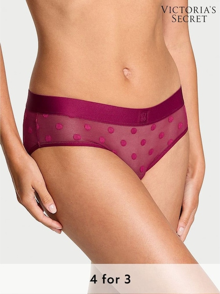 Victoria's Secret Fresh Jam Purple Hipster Sheer Logo Knickers (W57877) | £9