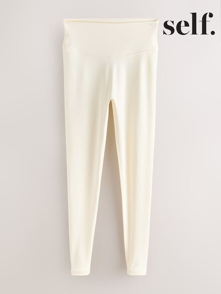 self. Ecru High Waist Leggings (W57917) | £0