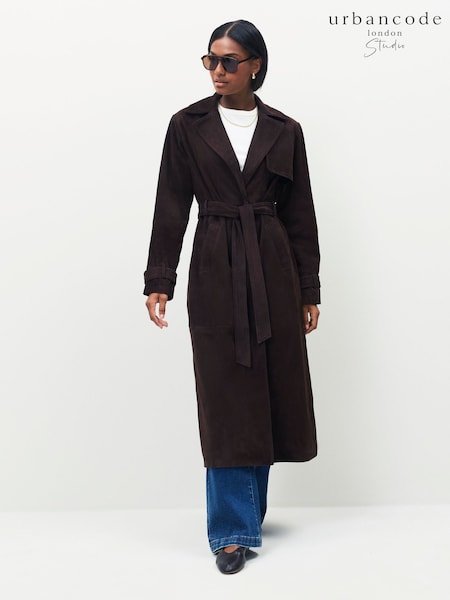 Urban Code Brown Suede Trench Coat (W57984) | £250