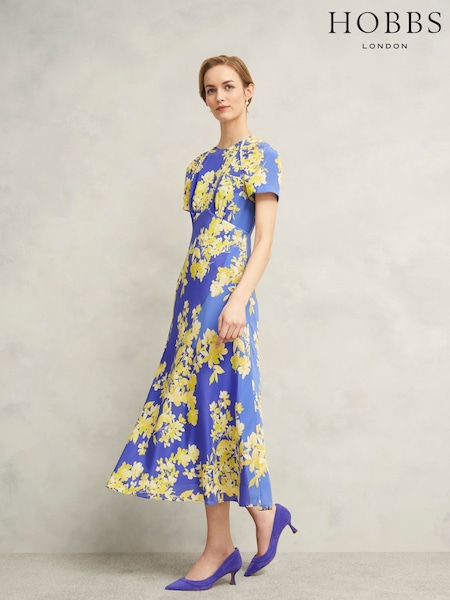 Hobbs Blue Ann Dress (W58025) | £349