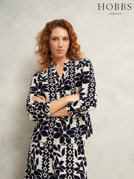 Hobbs Blue Jilly Blouse (W58028) | £89