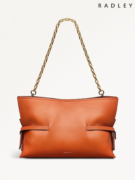 Radley London Medium Orange Fleet Street Open Top Clutch Bag (W58082) | £219