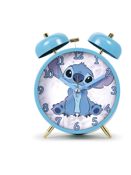 Peers Hardy Blue Disney Table-Top Twin Bell Stitch Alarm Clock (W58218) | £20