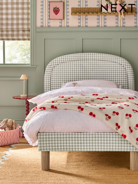 Lucie Patterned Upholstered Single Bed Frame