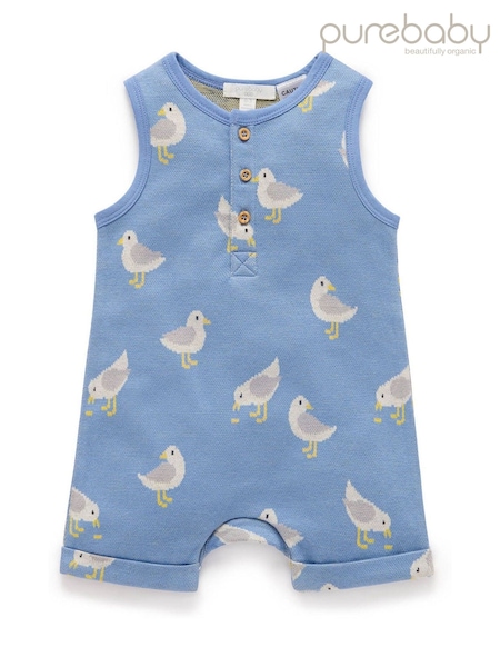 Purebaby Blue Blue Seagull Onesie (W58233) | £22
