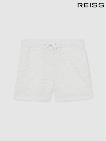 Reiss White Marko 13-14 yrs SmileyWorld | Reiss Wave Texture Shorts (W58381) | £42