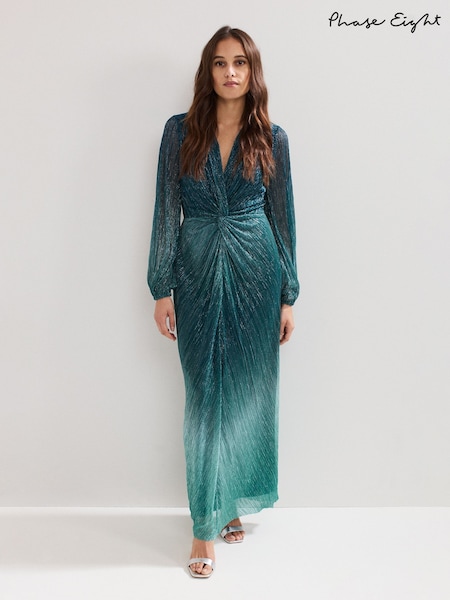 Phase Eight Green Cherene Ombre Dress (W58457) | £179