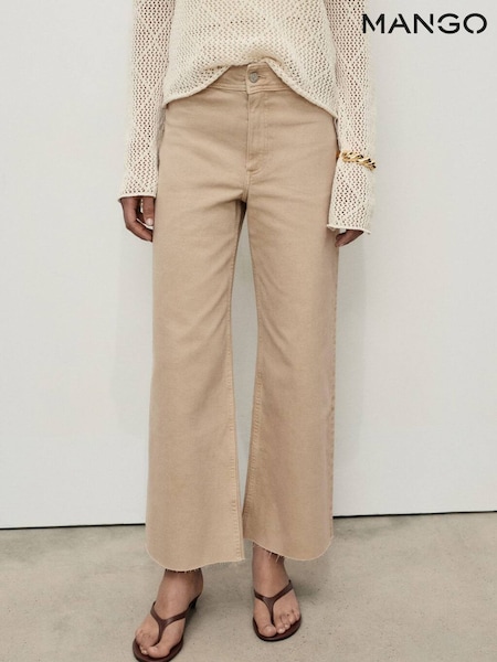 Mango Brown Catherin Culotte High Waist Jeans (W58498) | £40