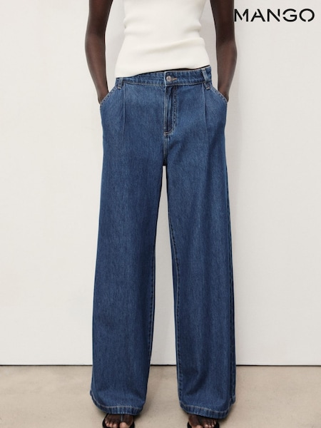 Mango Blue Ona Wide Leg Jeans (W58508) | £40