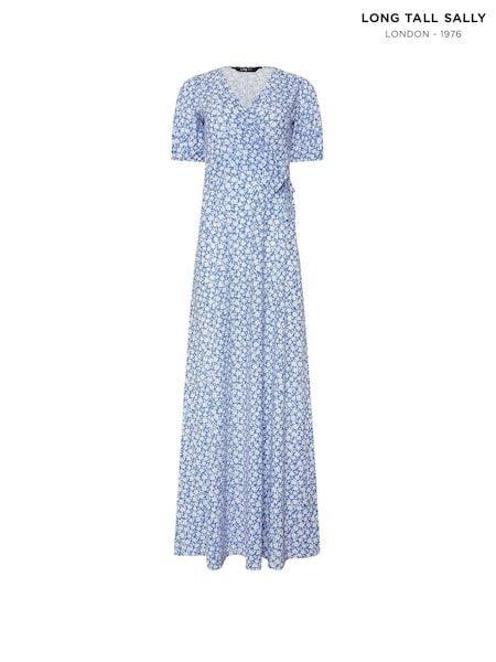 Long Tall Sally Blue Sky Wrap Maxi Dress (W58734) | £39