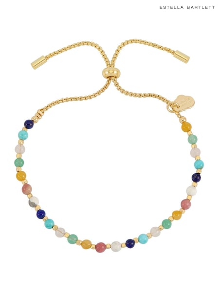 Estella Bartlett Gold Tone Wellness Mixed Gemstone Amelia Bracelet (W58801) | £21