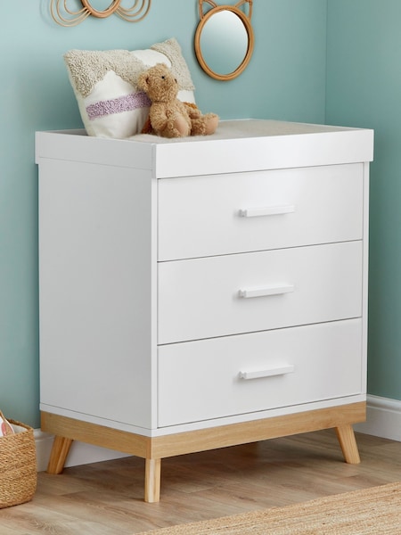Babymore White Mona Nursery Chest Changer (W58813) | £280