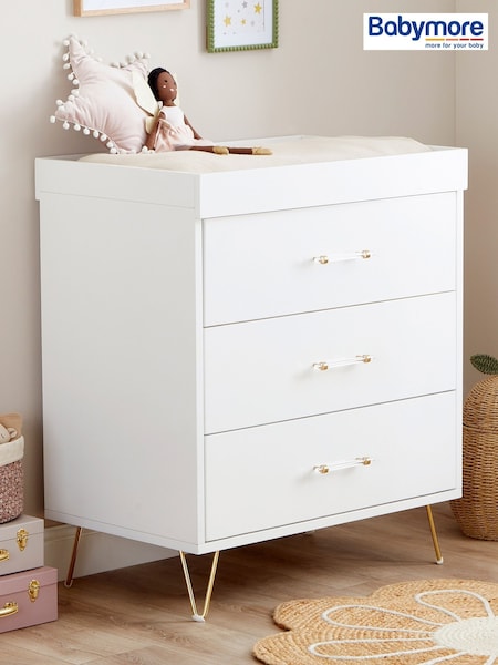 Babymore Acrylic Kimi Nursery Chest Changer (W58815) | £280