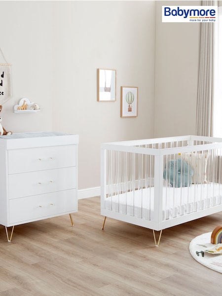 Babymore Acrylic Kimi XL Nursery Furniture Set 2 Piece (W58830) | £680