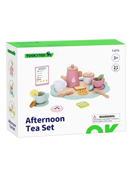 Tooky Toy Wooden Afternoon Tea Set (W58856) | £26