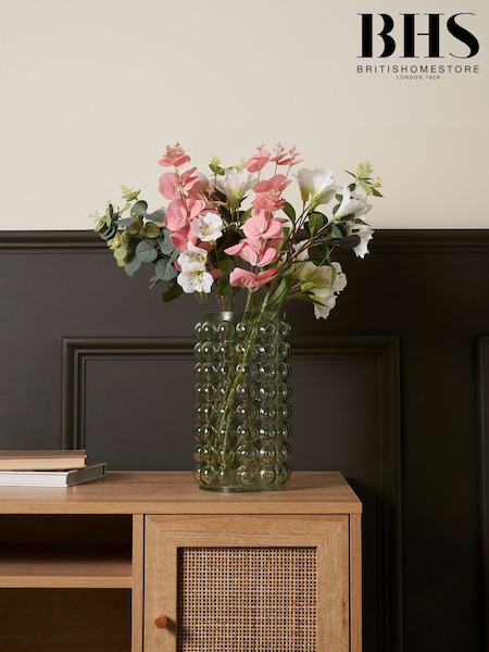 BHS Green Medium Bobble Glass Vase (W58875) | £26