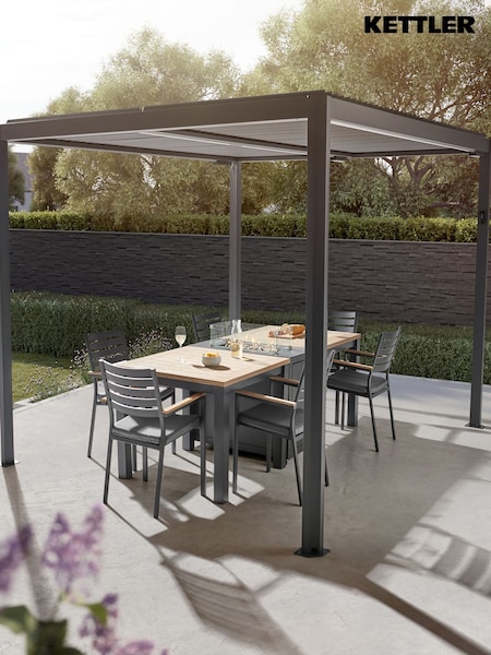 Kettler Grey Garden Panalsol Louvre Premium Pagoda 3 x 3.6m (W58910) | £2,399