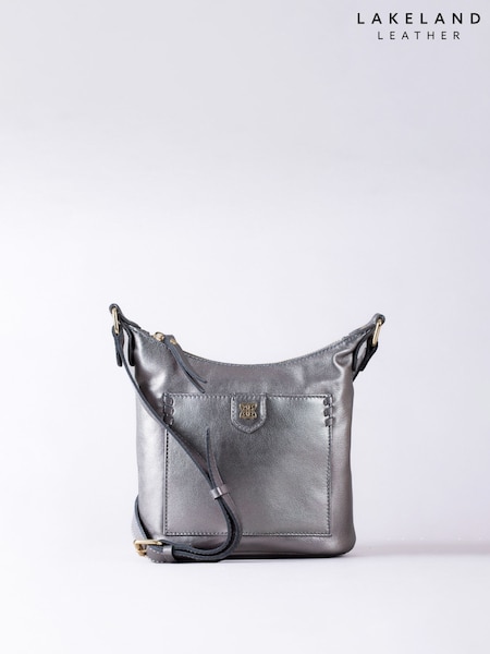 Lakeland Leather Grey Tarnly Pocket Cross-Body Bag (W58912) | £50