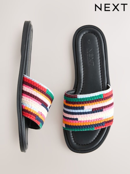 Multicolour Forever Comfort® Woven Mule Sandals (W59045) | £42