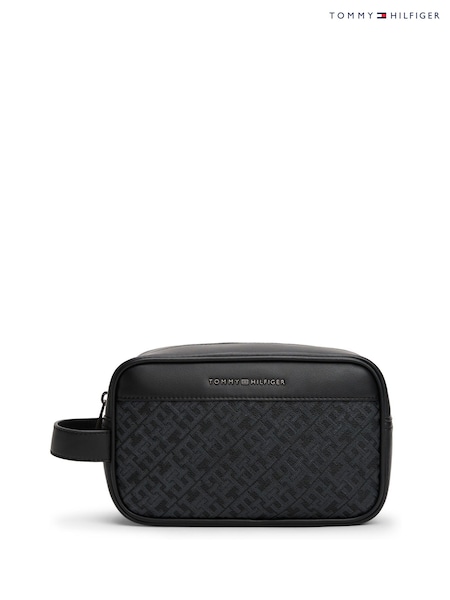 Tommy Hilfiger Black Monogram Washbag (W59134) | £75