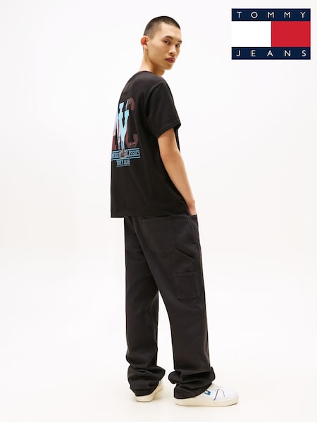 Tommy Jeans Black Back Graphic Print Relaxed T-Shirt (W59174) | £35