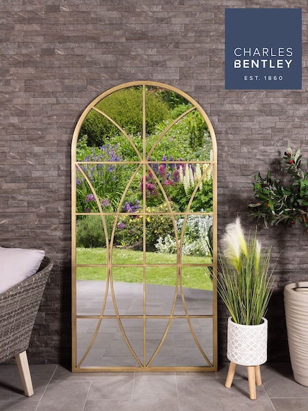 Charles Bentley Gold Madrid Symmetrical Pattern Arch Mirror (W59224) | £156
