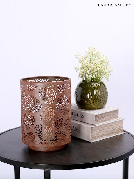 Bronze Rust Cut-out Pinecone Hurricane Ornament (W59341) | £50