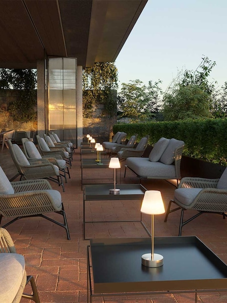 New Garden Brass Lola Slim 30 Table Lamp with Rechargeable Battery (W59444) | £39