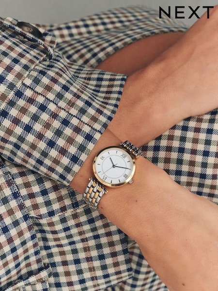 Gold/Silver Waterproof Mixed Metal Watch (W59702) | £55