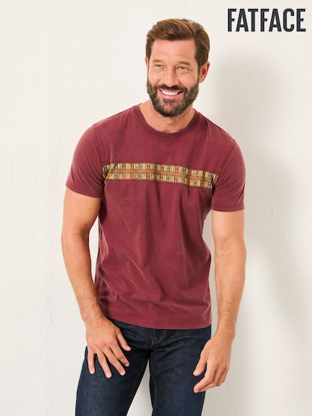 FatFace Claret Pattern Stripe T-Shirt (W59817) | £29.50