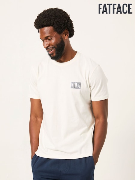 FatFace White Surf Scene Graphic Tshirt (W59825) | £28