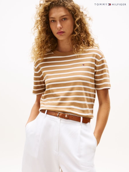 Tommy Hilfiger Natural Crew Neck Relaxed T-Shirt (W59892) | £55