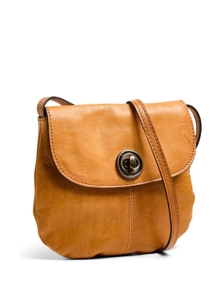 PIECES Brown Leather Cross-Body Bag (W59930) | £32
