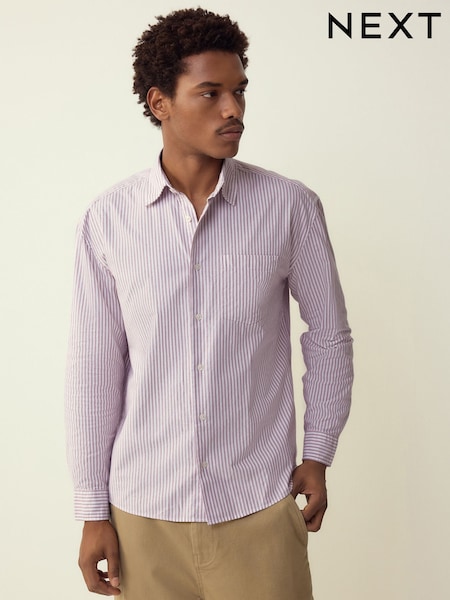 Pink Stripe Oxford Long Sleeve Shirt (W59958) | £32
